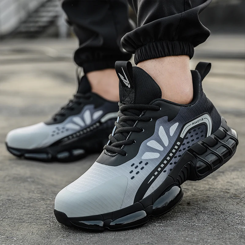 

Work Sneakers Steel Toe Shoes Men Safety Shoes Puncture-Proof Work Shoes Air Cushion Boots Indestructible Footwear Security