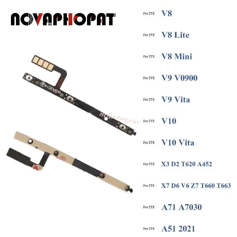 

10 шт., гибкий кабель для кнопки питания ZTE blade V8 Lite Mini V9 V10 Vita A5 A7 A71 A51 2019 2020