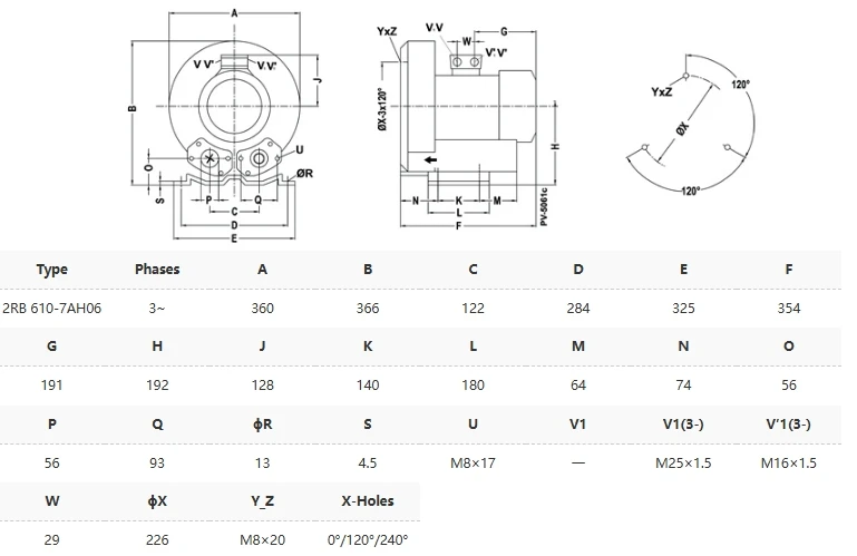 Воздуходувка 2RB 610-7AH06 воздуходувка высокого давления гидромассажный воздушный