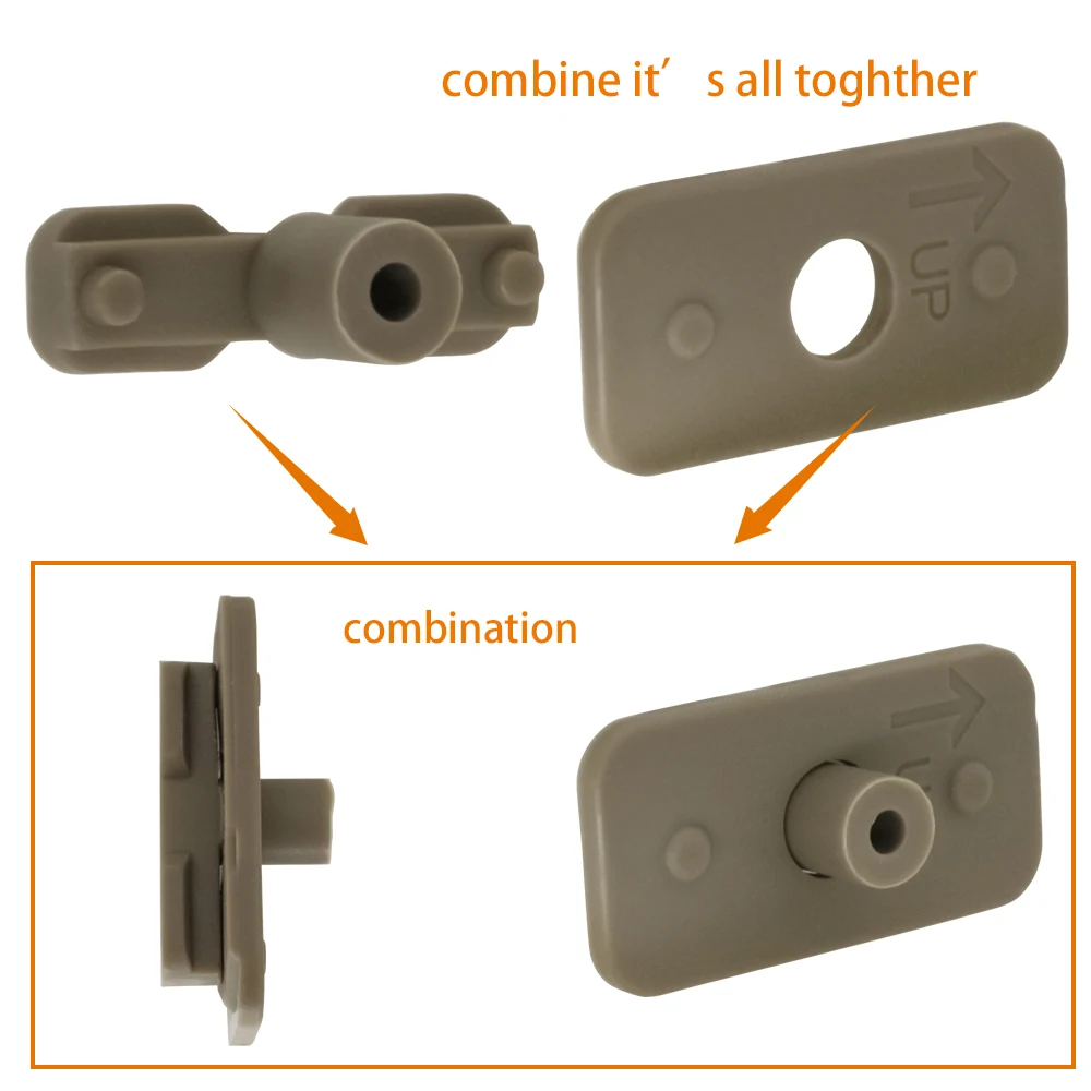 COMTAC II III Tactical Headset Helmet Mount Accessories Compatible with ARC Rail Helmets and Wendy's Exfil Series Helmets