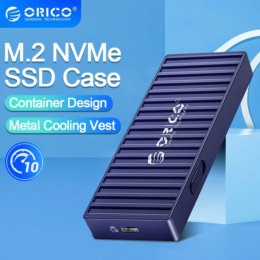 

ORICO ssd nvme m2 Enclosure Container Design 10Gbps M2 SATA SSD Case USB3.1 Gen2 Type-C Output for Laptop Computer Accessories