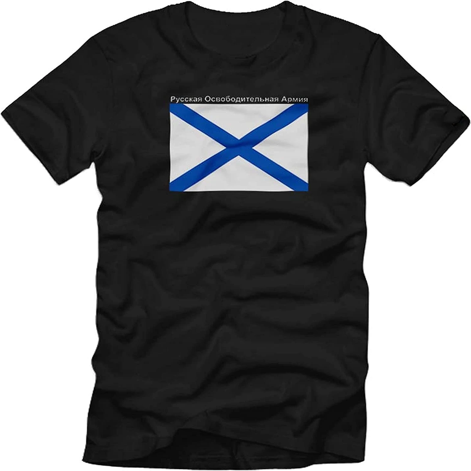 

Roa Russian Liberation Army Flag Russian Battle Association Men T-Shirt Short Sleeve Casual Cotton O-Neck Summer TShirt