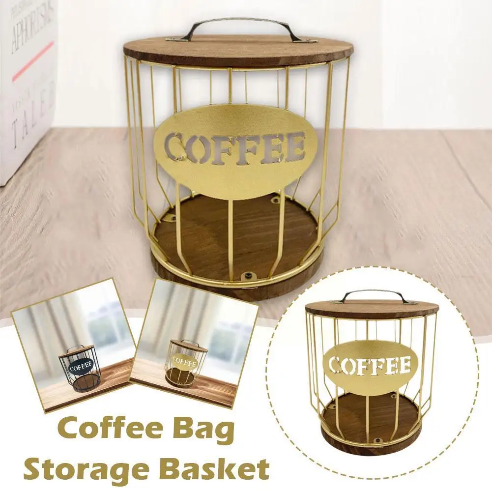 

Universal Coffee Capsule Storage Basket Coffee Cup Pod Counter Holder Organizer Cage Coffee Coffee Vintage Basket Capsule Q3O8
