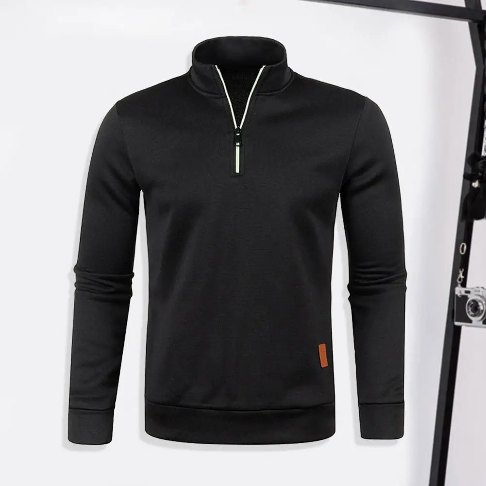 

Soft Men Sweater Stylish Men's Winter Sweaters Stand Collar Long Sleeve Elastic Knitted Designs with Plush Warmth Men Thin