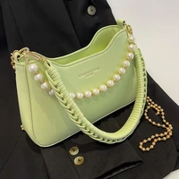 quality woman bags pearl chain underarm bags top handle handbag luxury designer handbag womens bag summer 2022 trend female bag