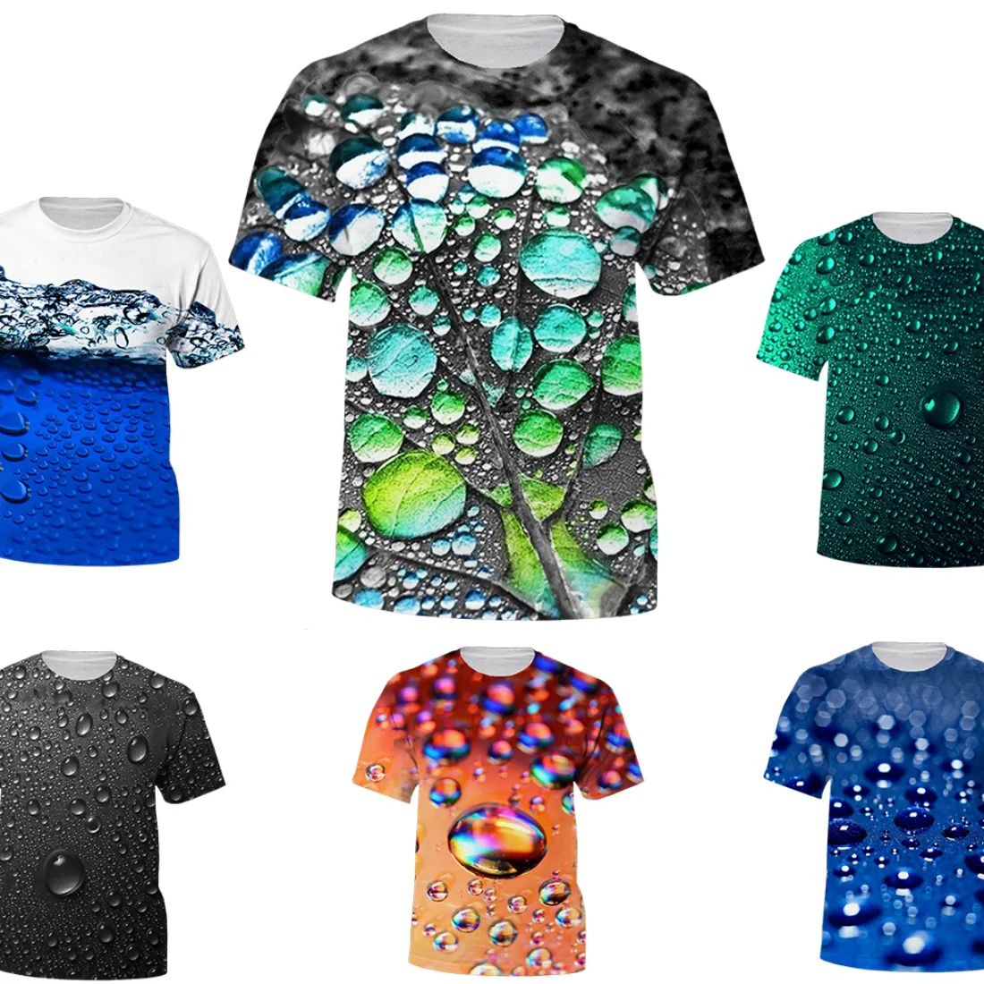 

New Mens Graphic 3D Beer T-shirt Pleated Print Short Sleeve Daily Top Street Wear Exaggerated Round Neck