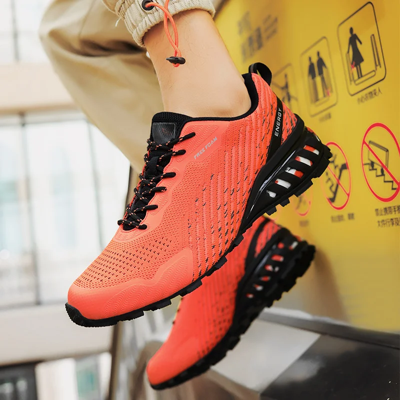 SALUDAS Men Trail Running Shoes Breathable Lightweight Male Tennis Sneakers Casual Outdoor Non-slip Jogging Walking Shoes