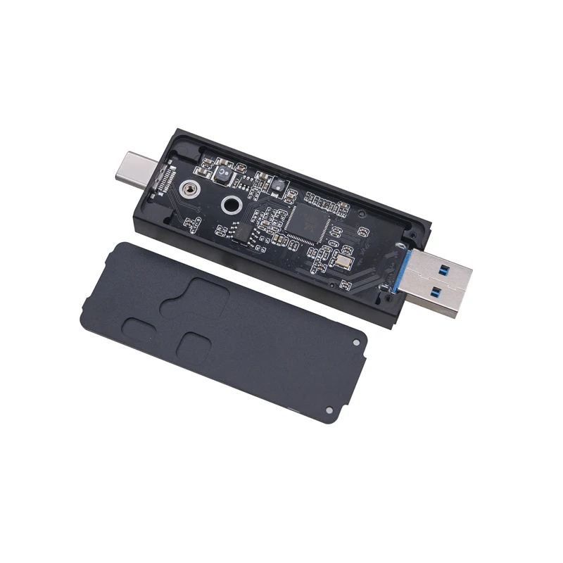 Двойной протокол USB3.1 Тип C M.2 SATA NVME корпус SSD адаптер USB чехол M2 внешний Box RTL9210B