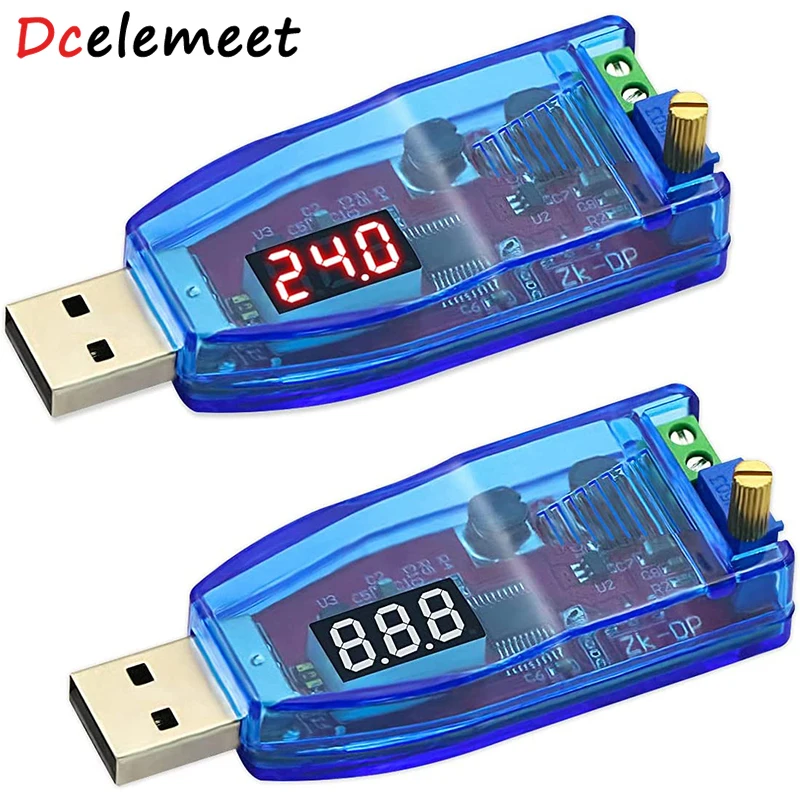 

LED DC-DC 5V to DC 1-24V Adjustable Potentiometer USB Step Up/Down Buck Boost Converter Power Supply Voltage Regulator Module