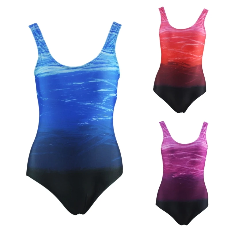 

Bathing Suit for Women One Piece Swimsuit Tankini Swimwear Color Block Bikinis