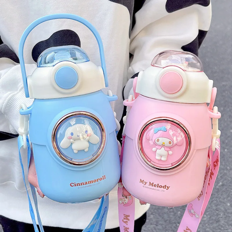 

Sanrio Cinnamoroll Kuromi Stainless Steel Thermos Cup Portable Kettle Anime My Melody Pochacco Student Large Capacity Water Cup