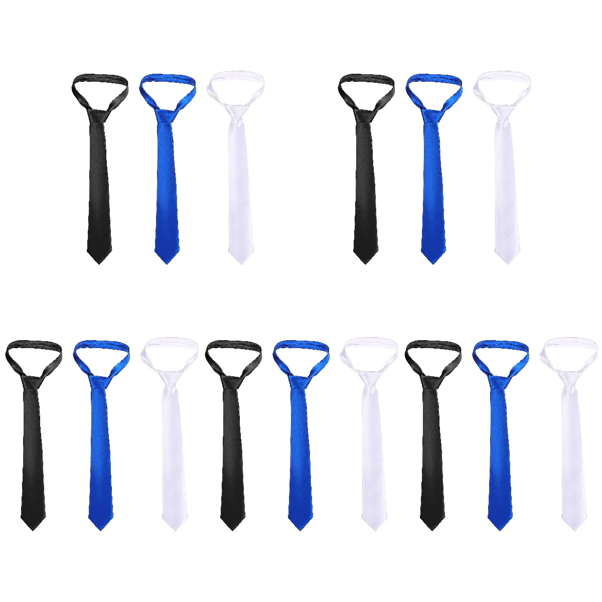 

15 Pcs Satin Ties for Men Solid Color Smooth Touch Formal Neckties Suit Accessories Ties for Wedding Banquet Parties