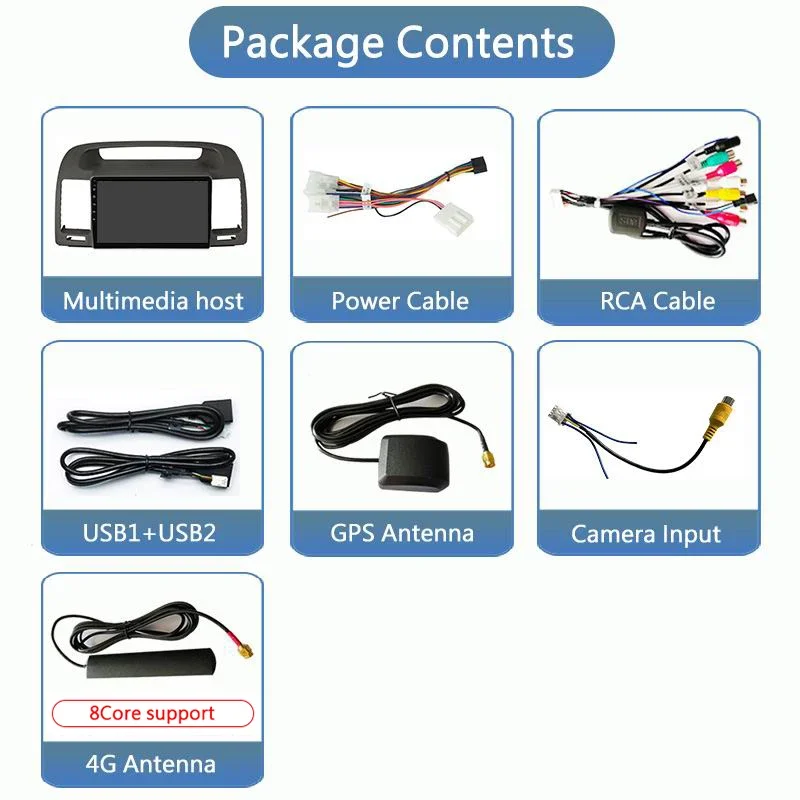 2 din android радио 9 дюймов мультимедийный видеоплеер для Camry 5 VX 30 2001 - 2006 gps навигация