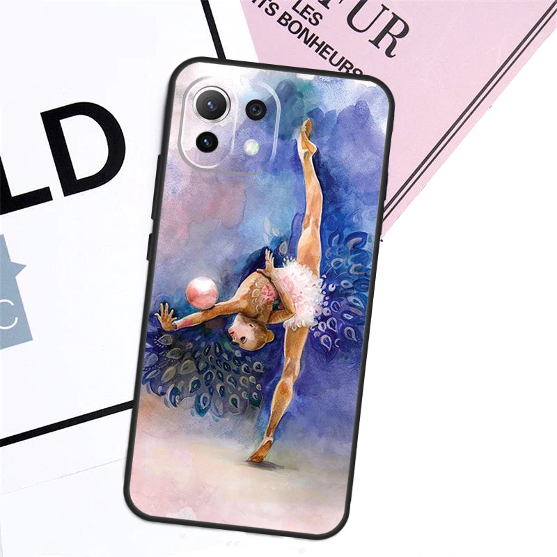 Гимнастический масляный рисунок чехол для POCO M6 Pro X6 X3 X4 X5 F3 F4 F5 M5s Xiaomi 13 14 13T 11T 12T 12 Lite