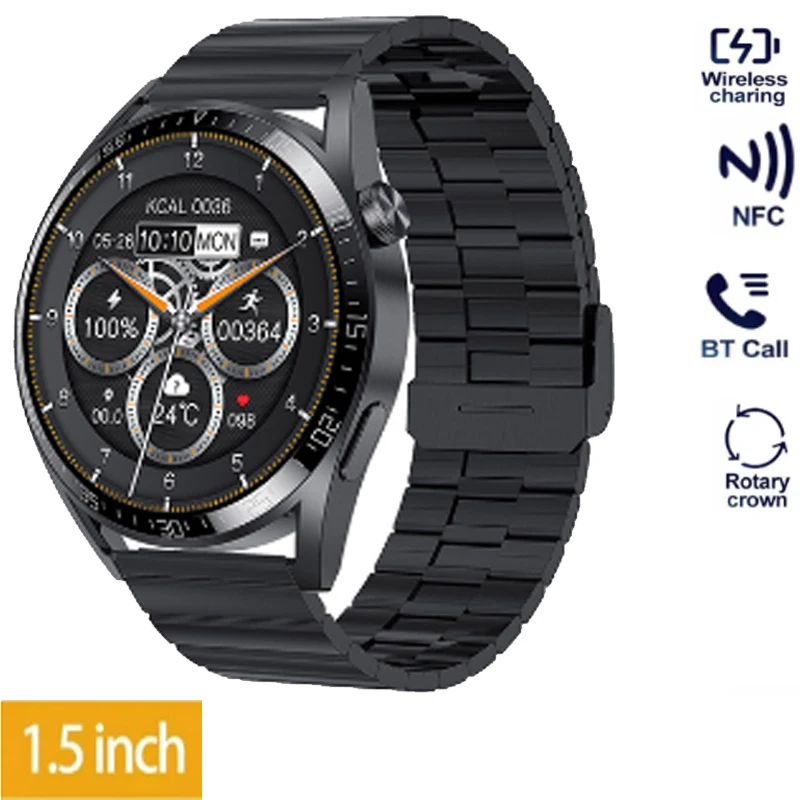 

For IIIF150 Air1 Infinix ZERO X PRO Samsung OPPO Smart watch Men Watch Sports Fitness Bracelet BT Call Music Playback Wristwatch