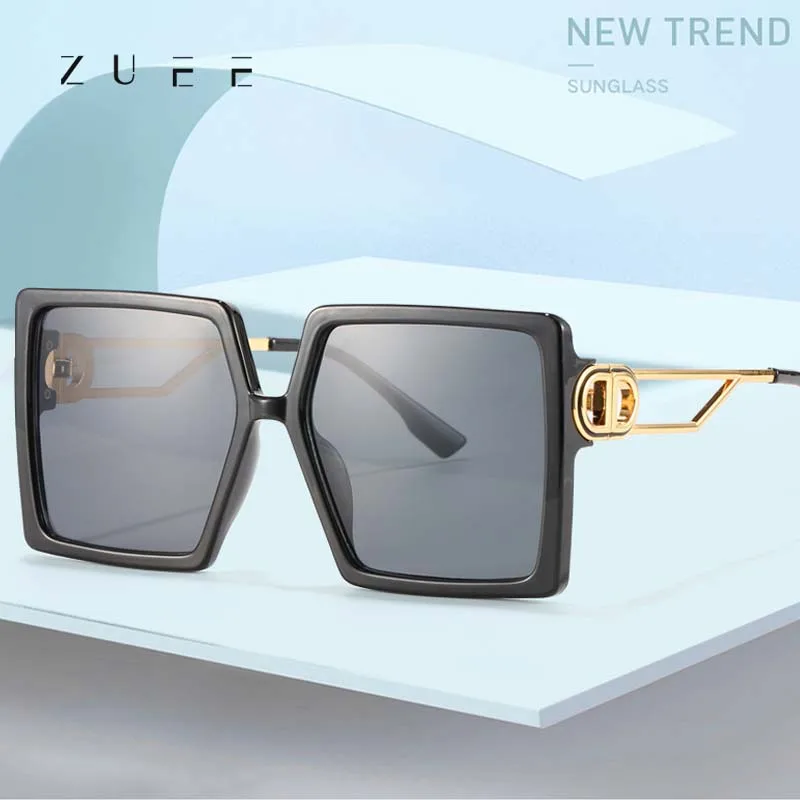 

Driving Glasses Women Oversized Square Frame Letter D Sunglasses Vintage D shape Oversized Frame Popular Fashion Glasses