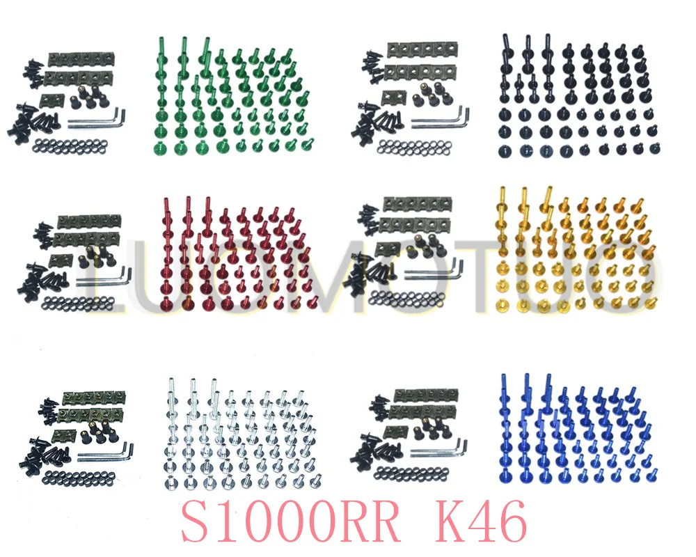 

Motorcycle Complete Fairing Bolts Kit Bodywork Screws For Fit BMW S1000RR K46 2009-2014