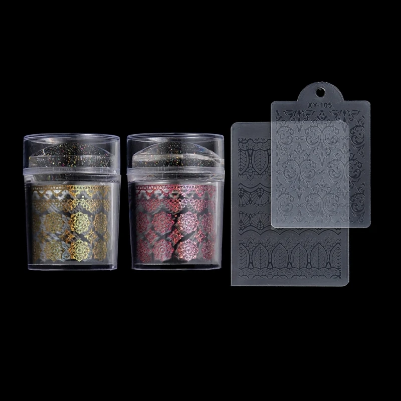

Silicone Transparent Nail Art Stamping Kit French For Manicure Plate Stamp Polish Stencil Template Seal Stamper Drop Shipping