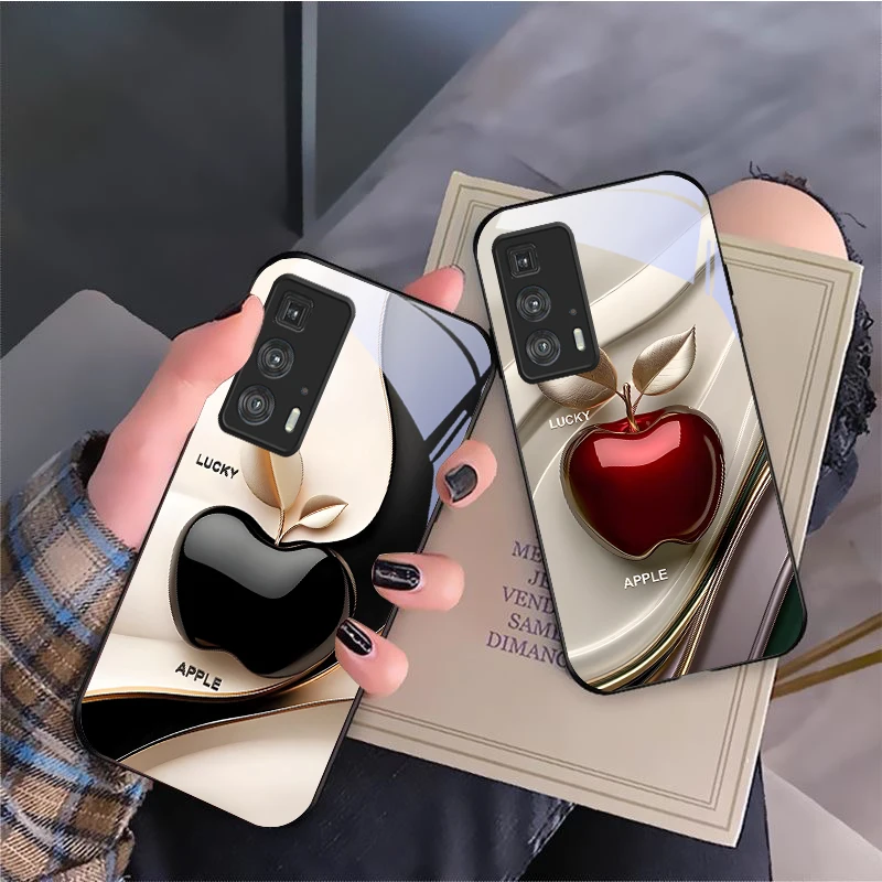Фото Современный стиль лёгкой роскоши: стеклянный чехол для телефонов Motorola Moto Edge 20 Lite, 30 Pro, 40 Neo, 50 Ultra, G Play, G45, G54, G55, G75, G84, G85 №3