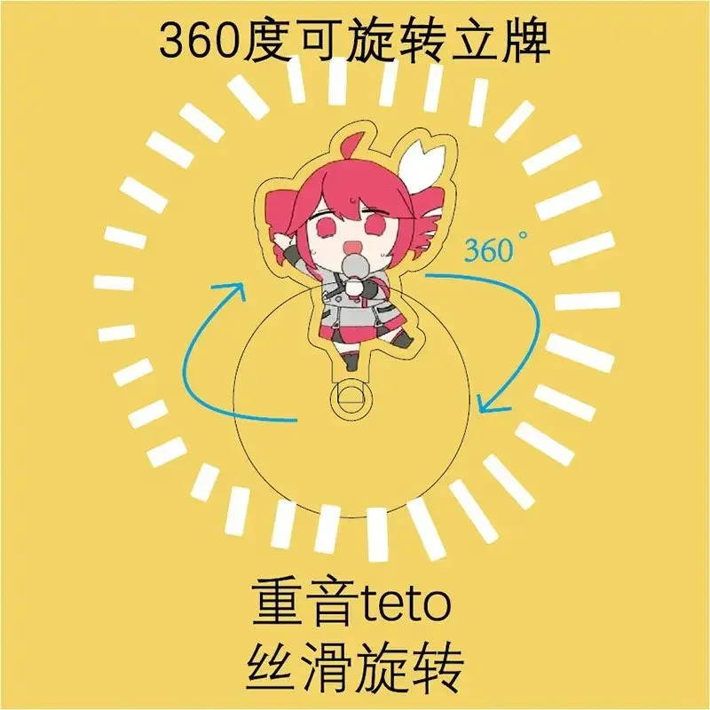 Фото Kasane Teto Kasane Teto Стенд Модель Тарелка Kawaii Тарелка Настольный Декор Стоящее Украшение Рабочего Стола Детские Облики Подарочные Игрушки Косплей №2
