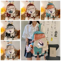 dangan ronpa junko enoshima backpack anime cosplay students school bag cartoon nylon laptop travel bag rucksack outdoor bags