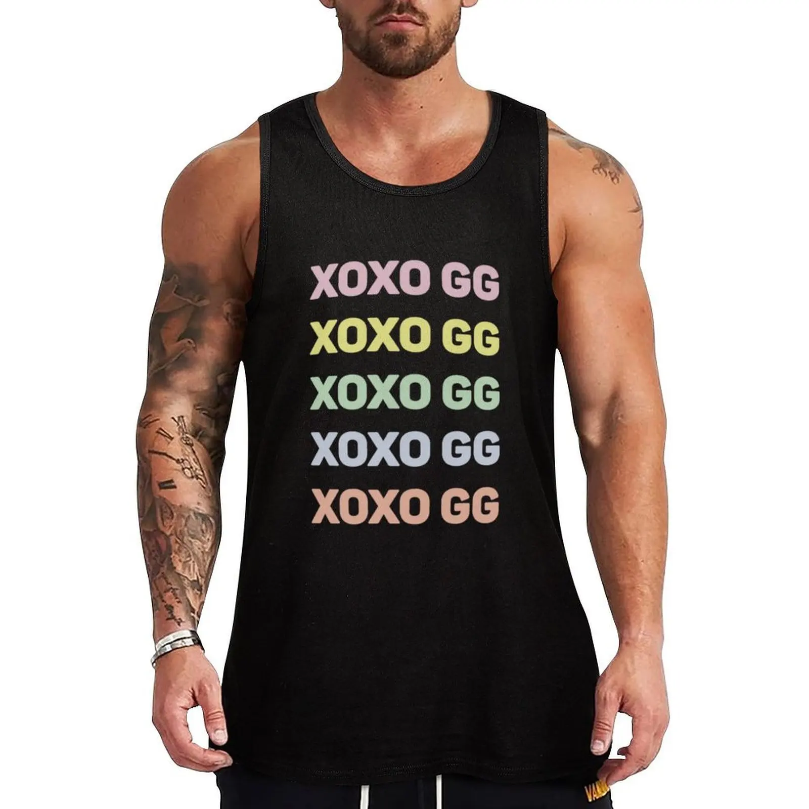 Фото XOXO GG - Длинная майка пастельных тонов для тренировок, влагоотводящая, для занятий спортом №1