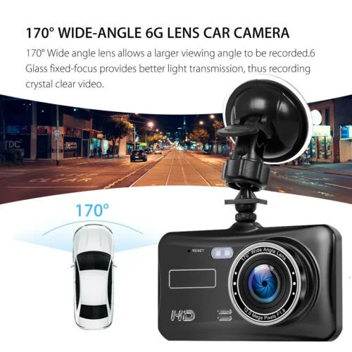 

HD 1080P Car Dash Camera Recorder LCD Dual Lens DVR Front And Rear Reverse Cam Recording Night Wide Angle Dashcam Video Registra