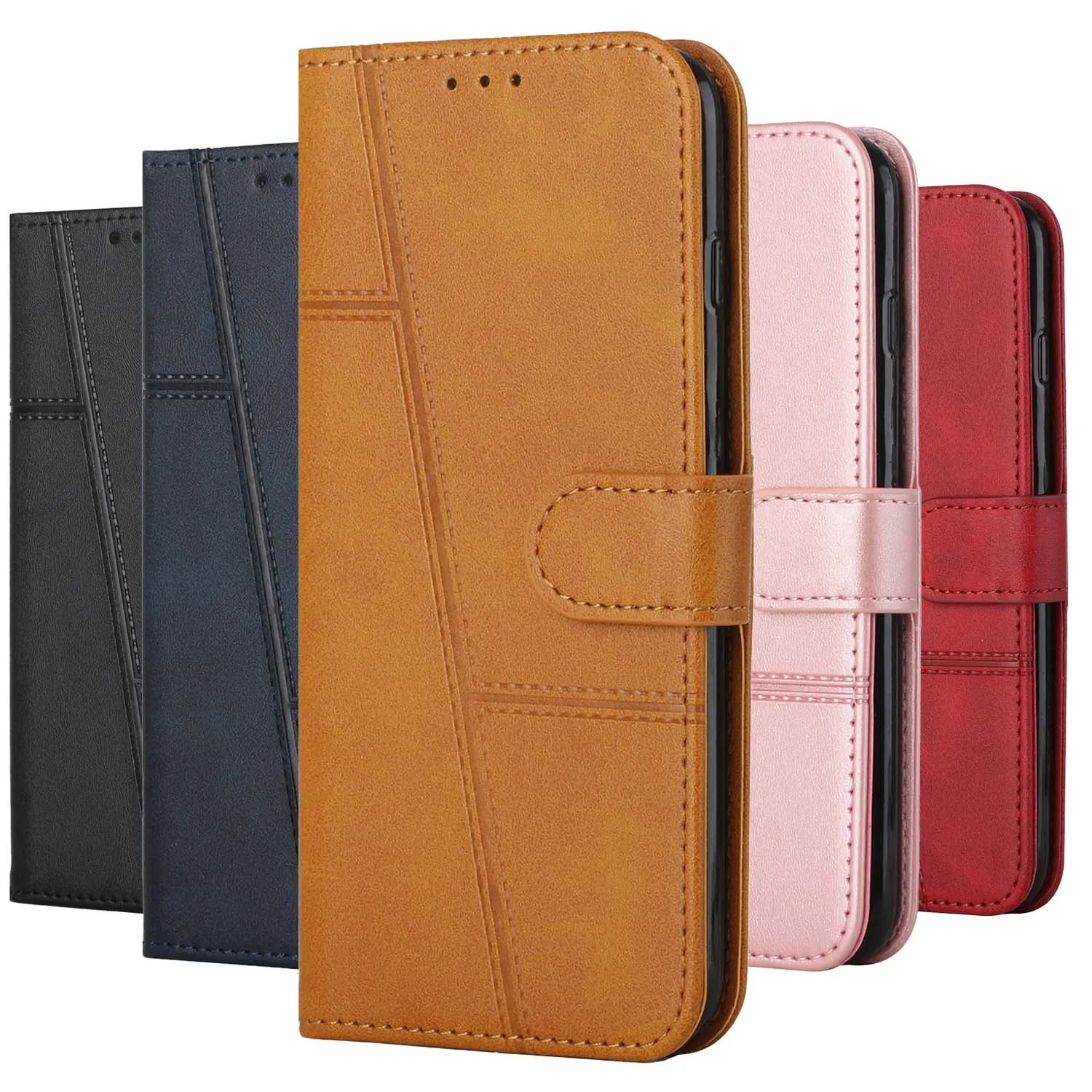 

Leather Wallet Case For OPPO Find X3 Lite X5 Pro Realme 9i 9 Pro Plus 8 A16 A16S A54 A74 A94 A96 A55 5G Card Holder Stand Cover