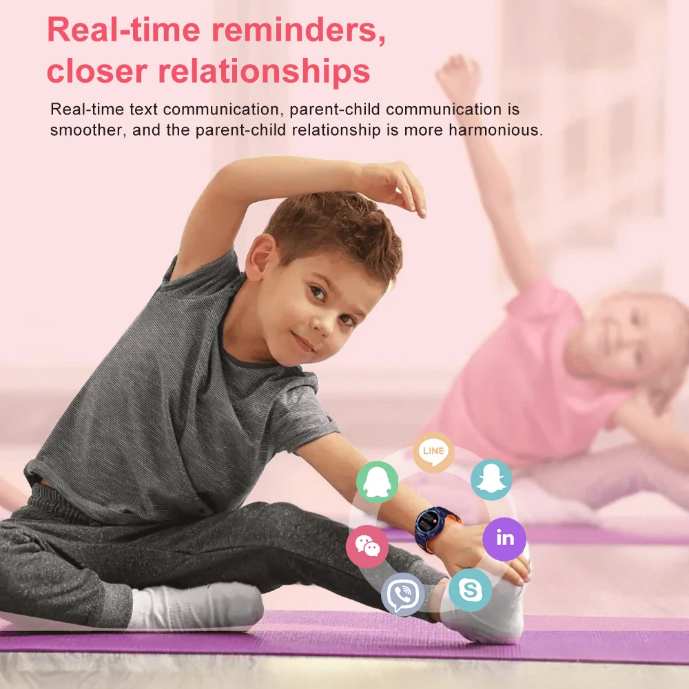 Детские умные часы с синими зубьями