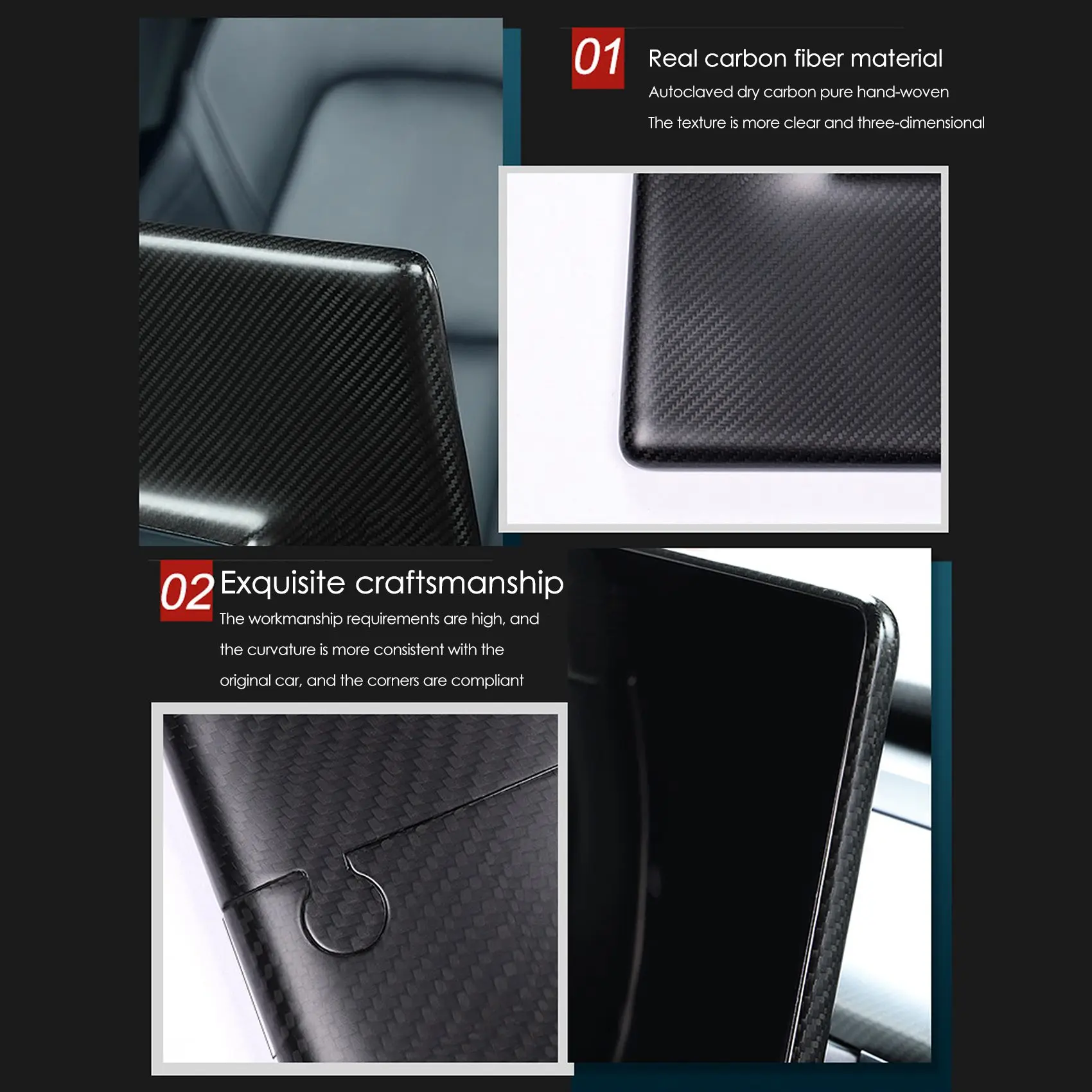 Для центрального контроллера экрана Tesla Model 3 Y 2017-2021 отделка протектор из