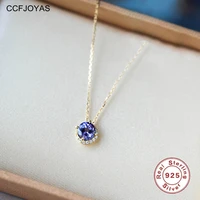 ccfjoyas 925 sterling silver 14k gold blue moon pendant necklace for women light luxury french wedding engagement fine jewelry