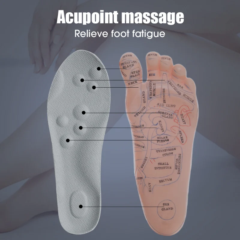 Soft Latex Sport Insoles Ice Silk Sport Insoles Breathable High-elasticity Shock Absorption Running Shoe Pad for Men Women