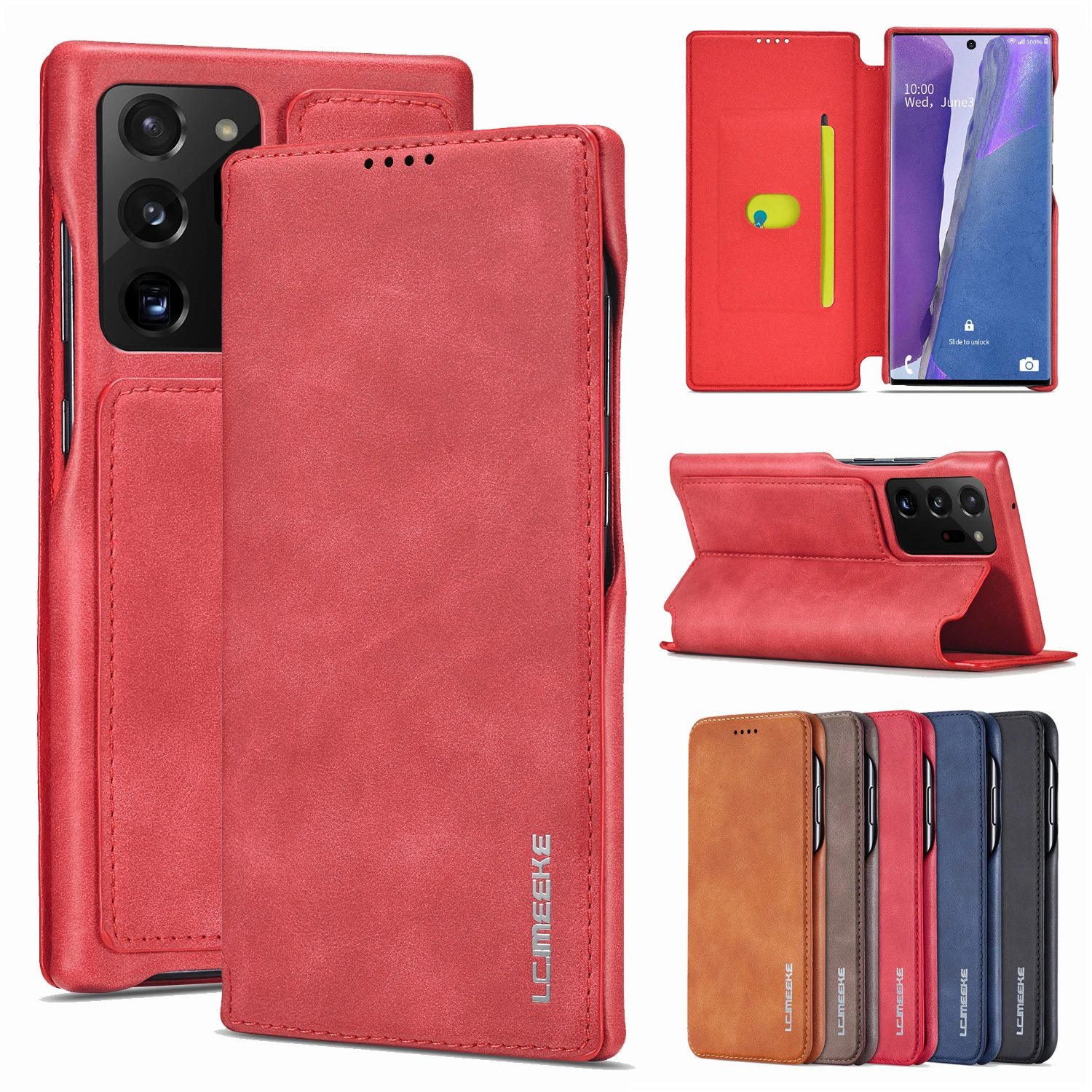 

Leather Wallet Case For Samsung Galaxy A11 A12 A20 E A30 A40 A50 A51 A70 A71 A52 A72 Note 8 9 10 Plus 20 Ultra Flip Phone Cover