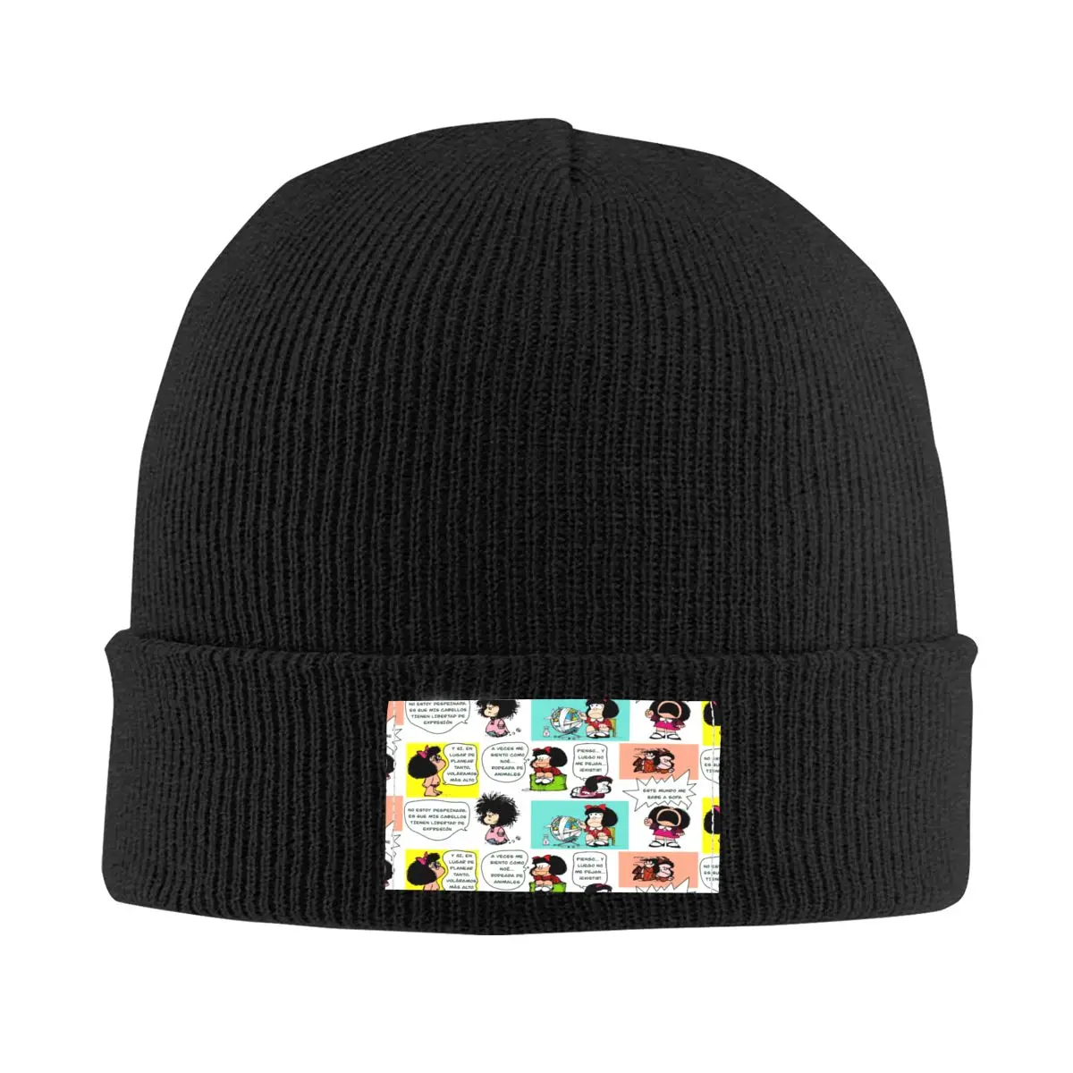 

Manga Quino Mafalda Skullies Beanies Caps Hip Hop Winter Warm Women Men Knit Hats Unisex Adult Bonnet Hats