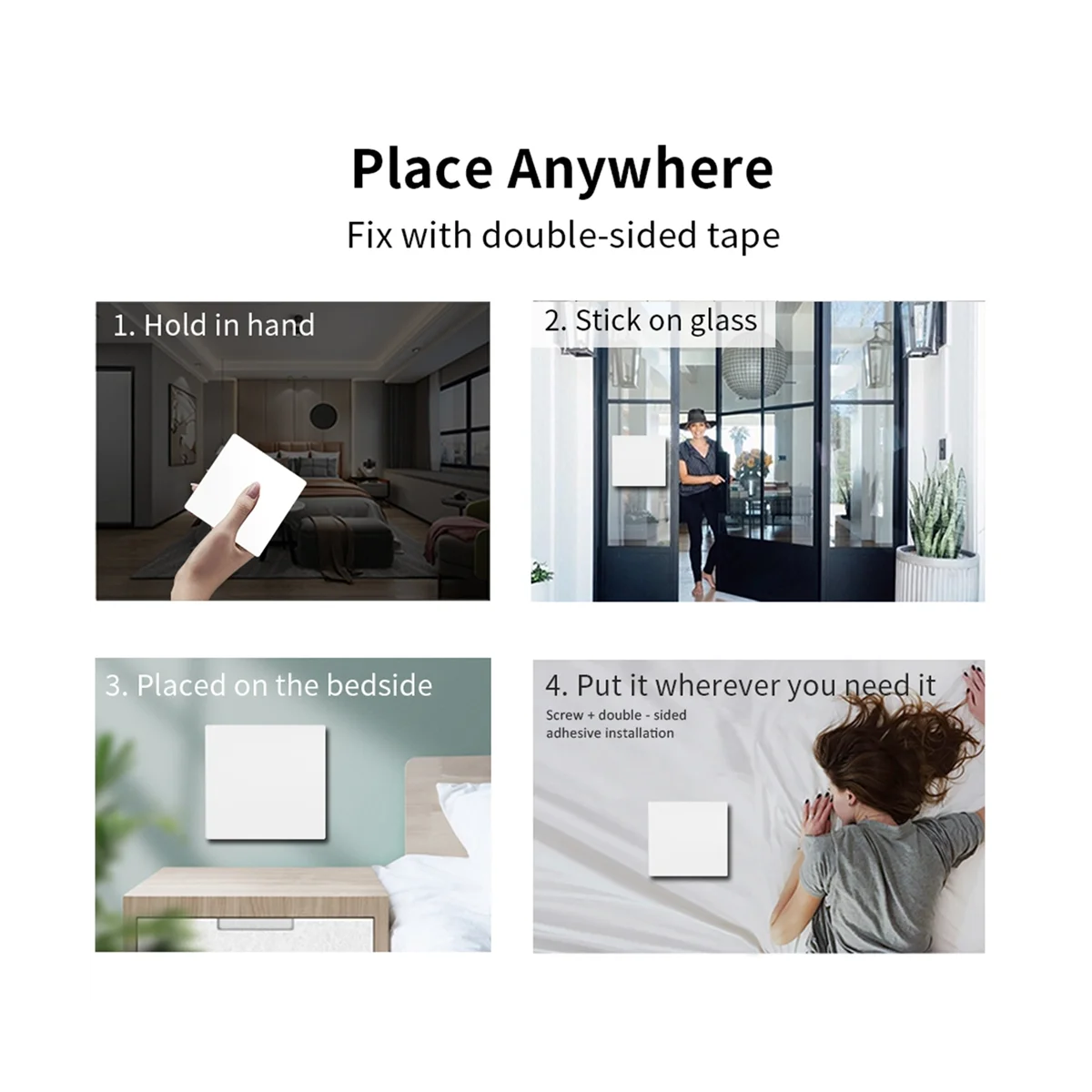 

Wireless Remote Control No Battery RF433Mhz Self-Powered Waterproof Light Switch 85V-240V, 2Gang 2Receiver