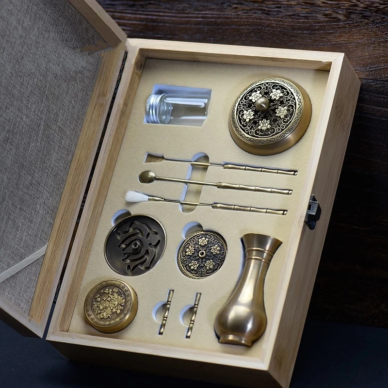 

Высококачественный набор, тонкая курильница, коробка для инструментов, подарки и поделки, украшения для дома, держатель для благовоний, ароматическая печь