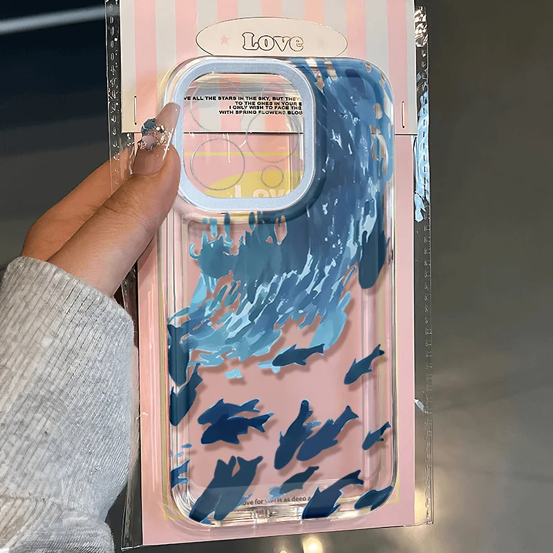 Прозрачный чехол с изображением летних животных акулы для Vivo T1 V15 V23 V23E V25 V27 V29 V29E