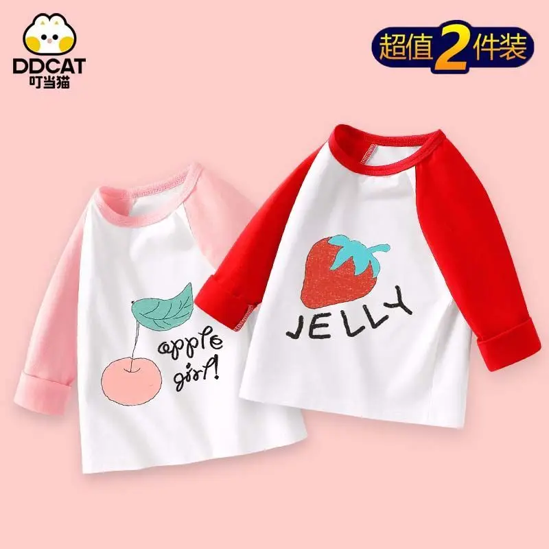 

Laura Kors Arrivals Spring Autumn Children Long Sleeve O Neck Print Cartoon Pig Purple Girls T-shirt Child Tops Clothes 12M-6T