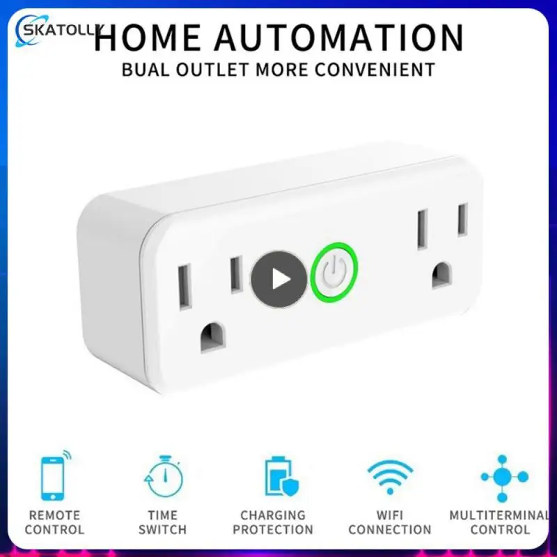 

Wifi Smart Socket US Plug Timing Socket Power Metering Remote Control Intelligent Voice Support Alexa Google Home Smart Home