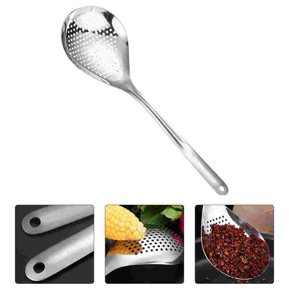 

Skimmer Spoon Ladle Strainer Slotted Colander Cooking Stainless Steel Kitchen Frying Pot Fathot Utensilmetal Scoop Fried Soup