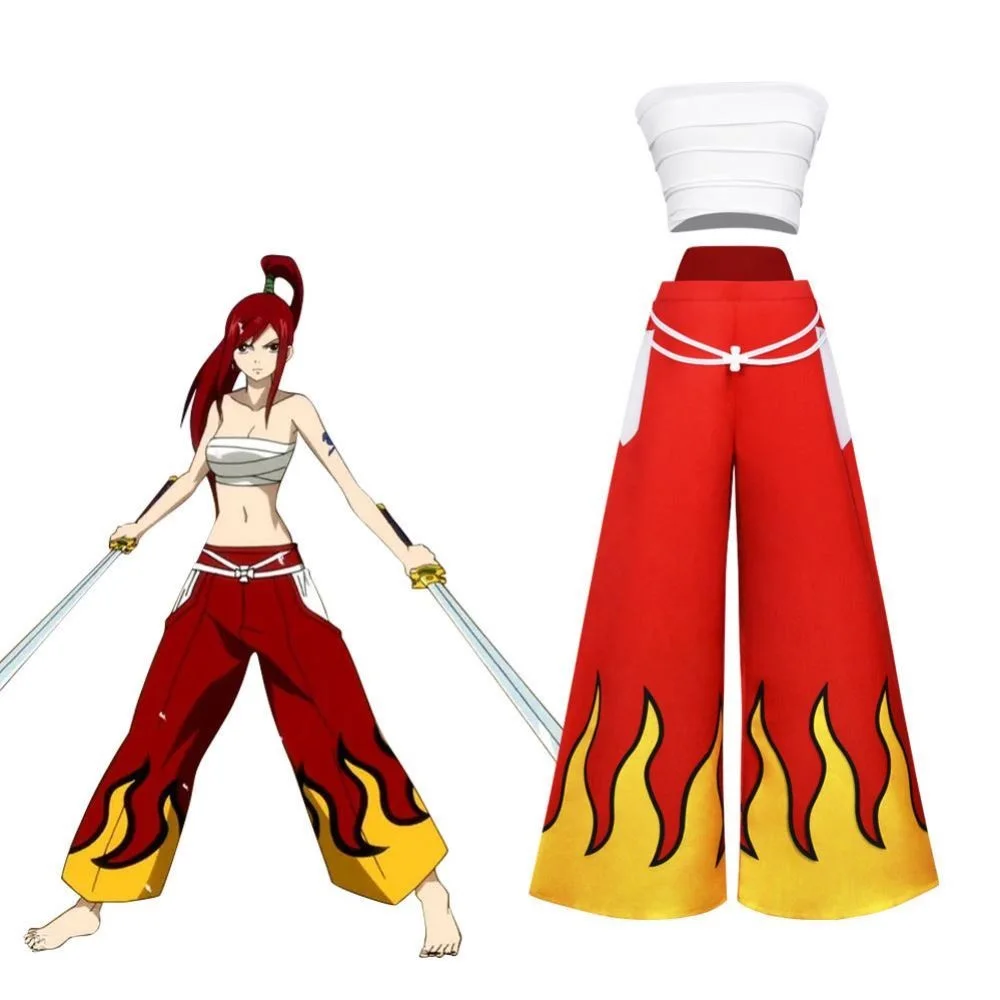 

Unisex Anime Cos FAIRY TAIL Erza Scarlet Cosplay Costumes Halloween Christmas Party Uniform Sets