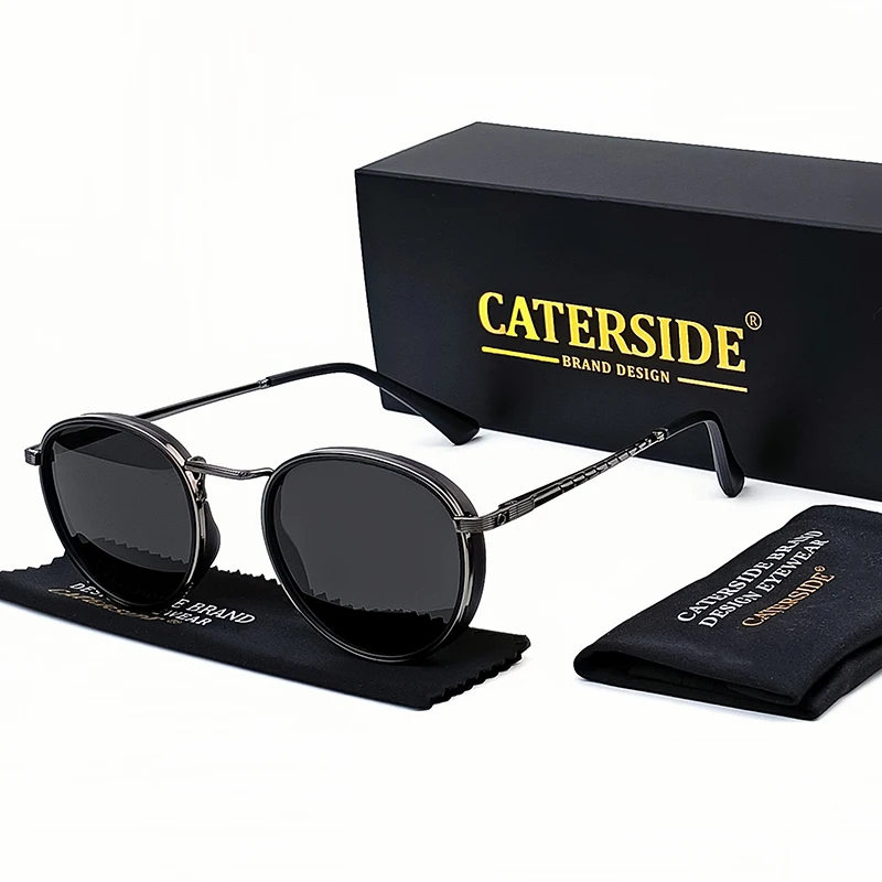 Солнечные очки CATERSIDE в стиле панк для мужчин и женщин поляризационные