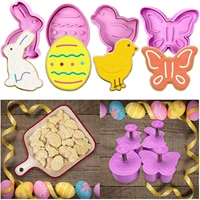 mini 3d easter polymer clay cutters fondant biscuit pastry cookie cutter stamp mold pottery diy ceramic craft cake decor tools