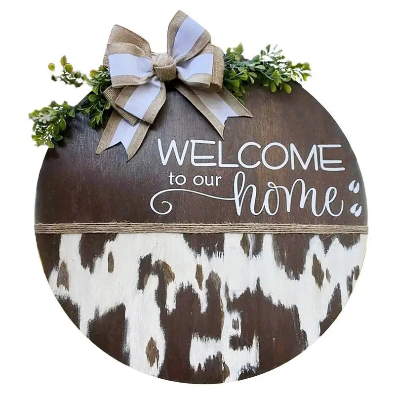

Welcome Sign For Front Door Black And White Welcome Sign Home Decoration Christmas Wreath For Farmhouse Porch Spring Welcome