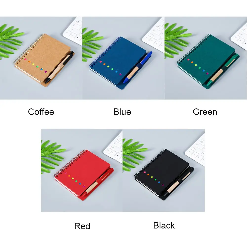 Спиральный блокнот в виде книжки с линией ручки для внутренних страниц цветные