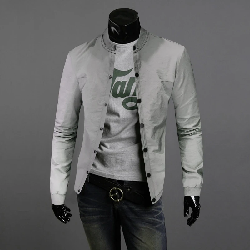 Мужская куртка на весну и осень повседневная корейская модная тонкая верхняя