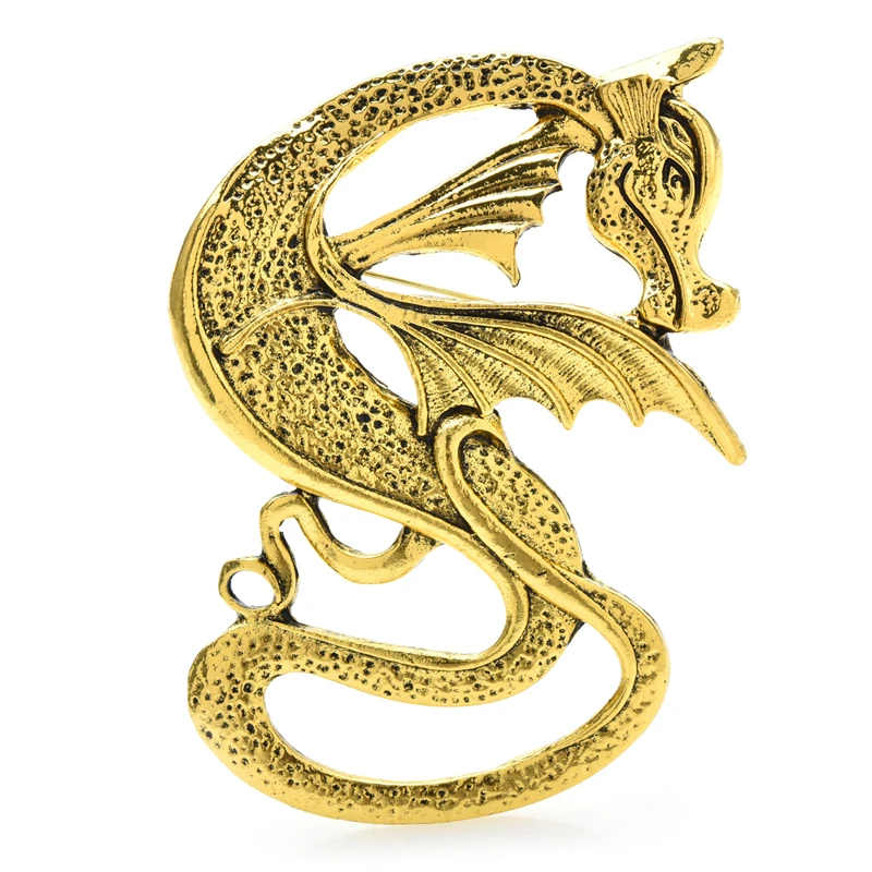 

Wuli&baby Vintage Flying Dragon Brooches For Women Unisex Charming Spirit Animal Party Office Brooch Pins Gifts