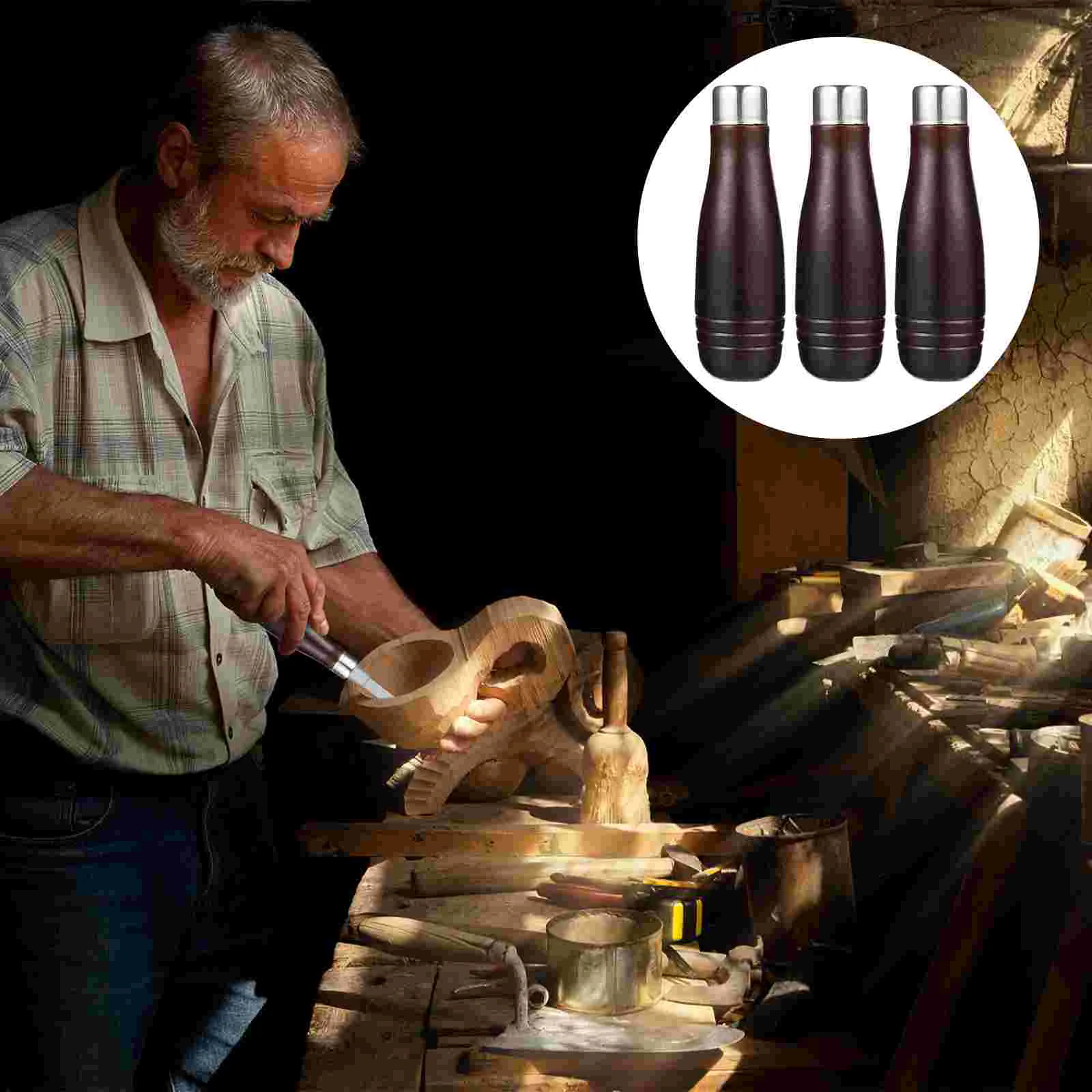 

File Handle Wooden Tool Woodrasp Handles Replacement Craft Small Cutting Fit Accessories Triangular Chainsaw Beadingmetal