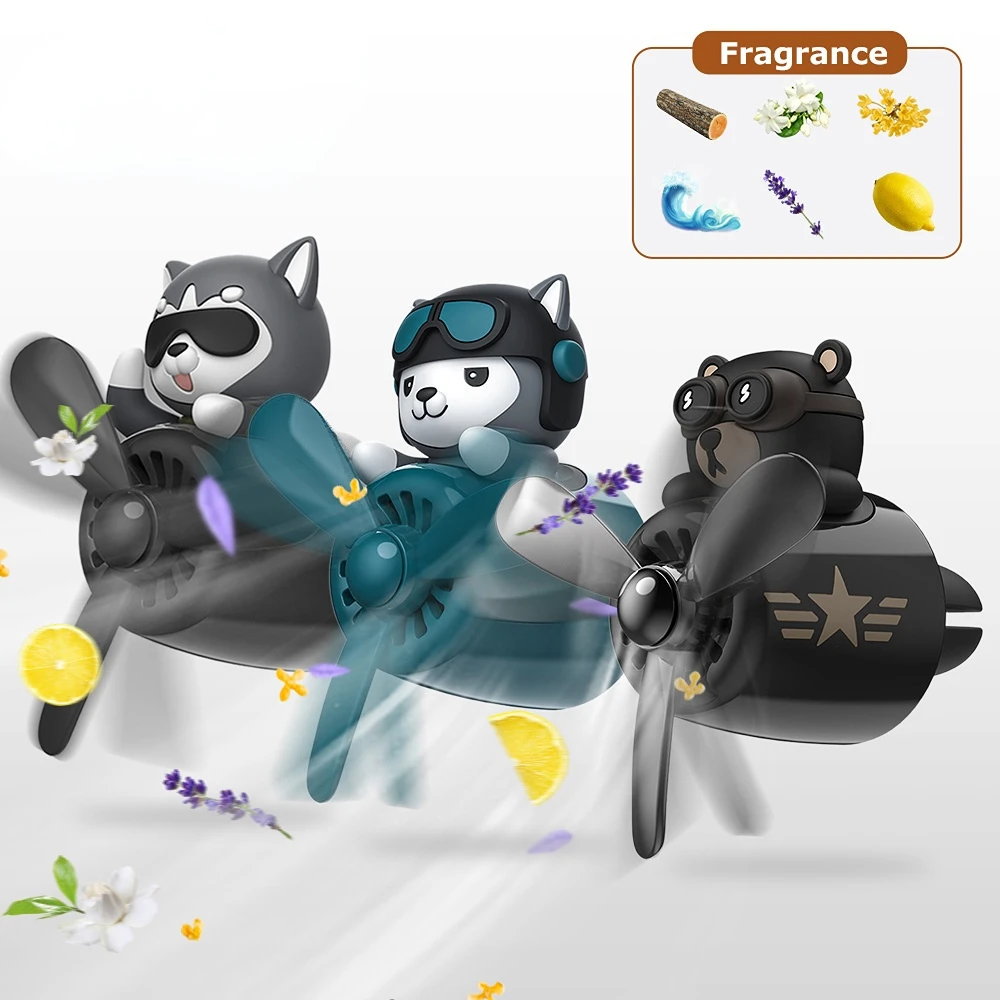 

Освежитель воздуха для автомобиля, освежитель воздуха с вращающимся пропеллером, с симпатичным мультяшным рисунком