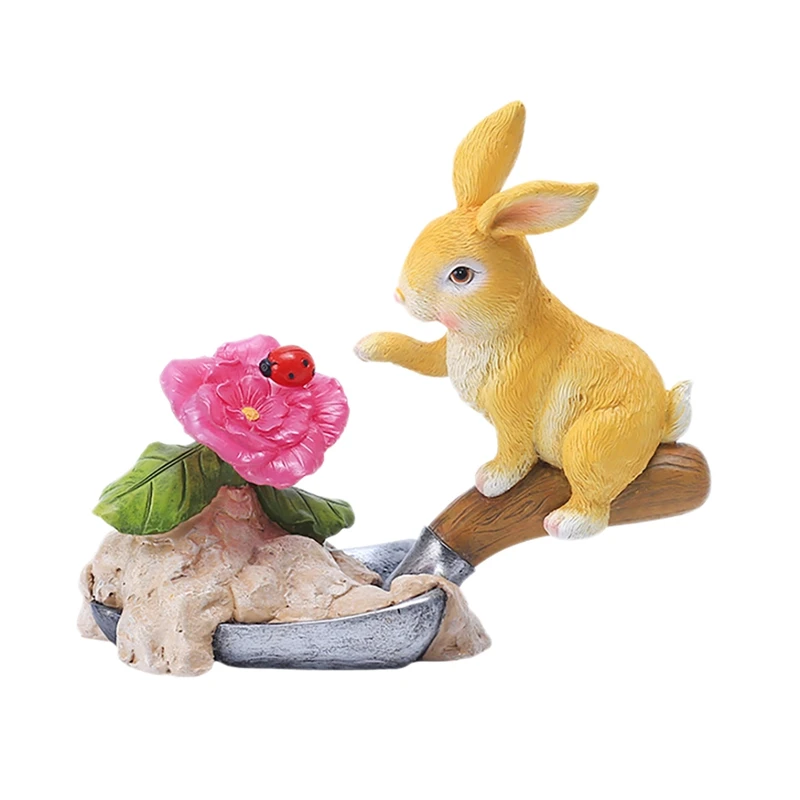 

Милый кролик, Солнечная лампа для виллы, уличный Солнечный Кролик для размещения на лопате, двор, газон, садовые аксессуары
